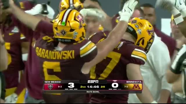 Rate Bowl New Mexico Lobos vs. Minnesota Golden Gophers   Full Game Highlights   ESPN CFB