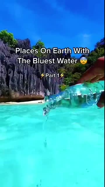 PLACES ON EARTH WITH THE BLUEST WATER #travel #tiktok #shorts #bluewater