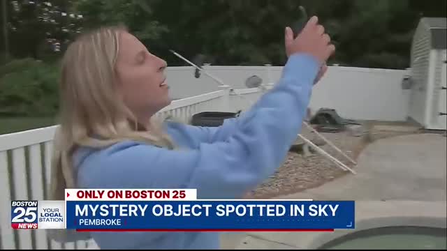 ‘My heart was pounding’ Mass. woman captures video of mysterious object falling from sky