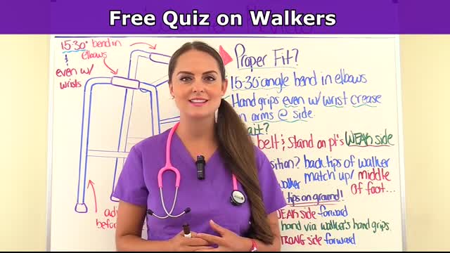 Walker Nursing Assistive Devices Mobility NCLEX