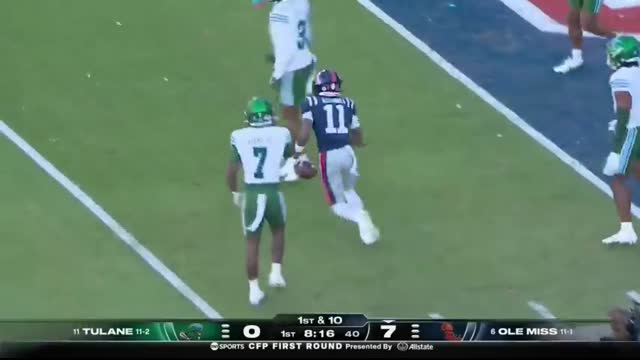 CFP First Round Tulane Green Wave vs. Ole Miss Rebels   Full Game Highlights   ESPN CFB