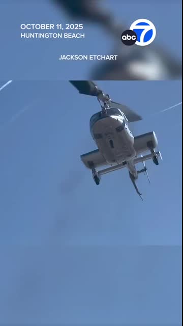 Shocking video shows helicopter crash in Huntington Beach