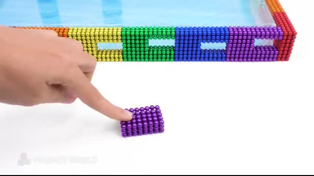 DIY - How To Build Mini Swimming Pool For Pet From Magnetic Balls (Satisfying)   Magnet World Series