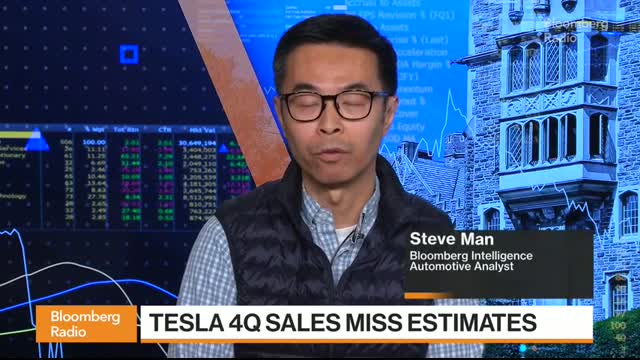 Tesla Stock Falls After Sales Drop for First Time in a Decade