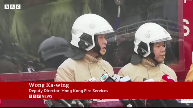 Hundreds still missing after Hong Kong apartment blocks fire   BBC News