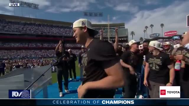 Shohei Ohtani World Series speech in English 大谷 翔平ワールドシリーズ 優勝パレード