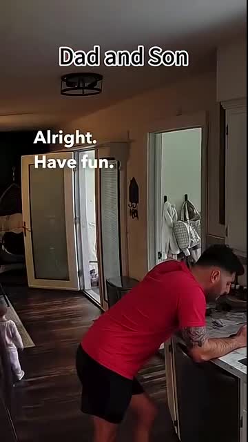 Dad and son?? #baby #funnyvideo #toddlers #dadlife #kids #cute #fyp