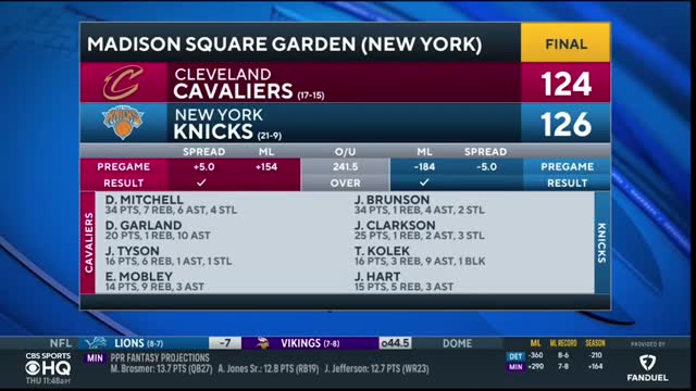 Perkins reacts to Brunson & Clarkson combined 59 Pts help Knicks beat Cavs 126-124 on Christmas Day