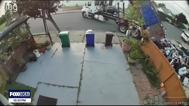 Trash dumped on driveway over alleged payment dispute   KTVU