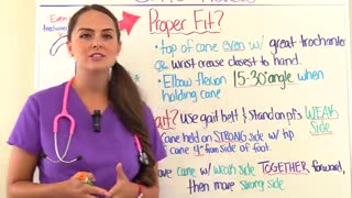 Cane Nursing Assistive Devices Mobility NCLEX (Gait & Stairs)