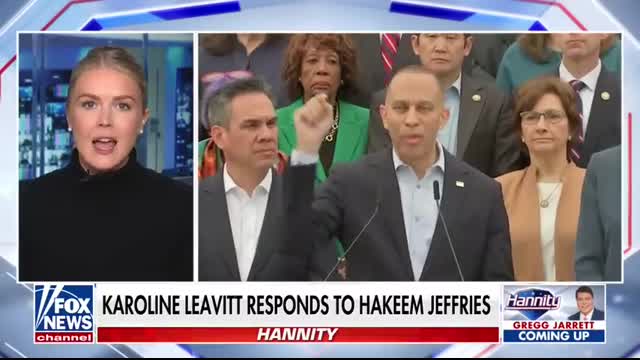 ‘STOP CALLING ME NAMES’ Leavitt fires back at Jeffries