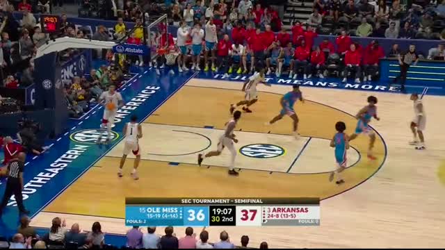 Ole Miss Rebels vs. Arkansas Razorbacks   SEC Tournament Highlights   ESPN CBB