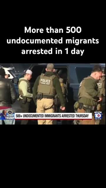 More than 500 undocumented migrants arrested in 1 day #immigration #donaldtrump