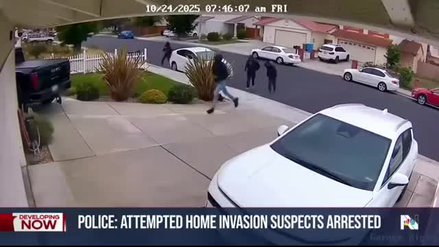 Arrests of home invasion suspects caught on camera