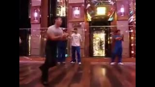 Break Dance Crew gets a surprise by Old School Bboy picked from the crowd