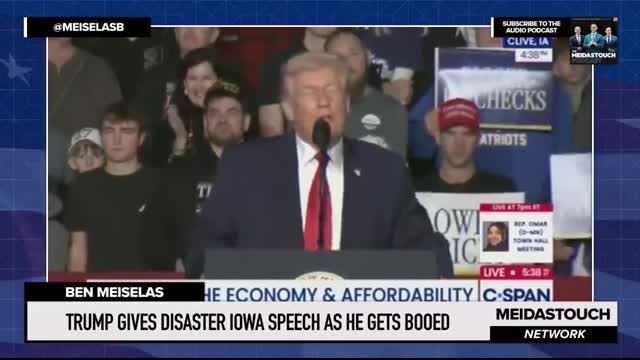 Trump gives DISASTER IOWA Speech as he GETS BOOED